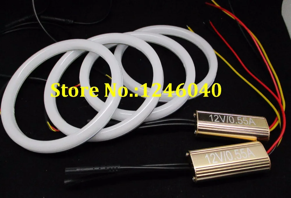 Двухцветный белый и янтарный хлопковый светодиодный кольцевой комплект Angel eyes halo