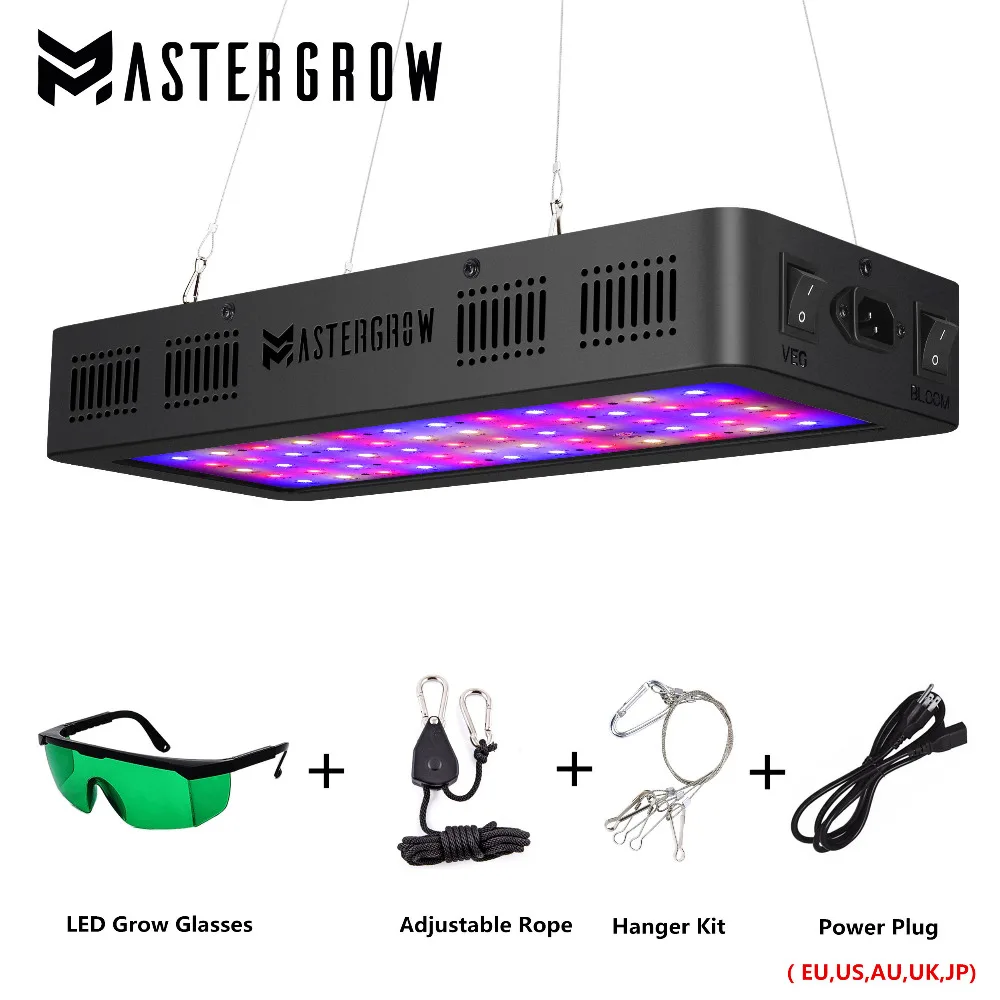 LED Grow Light 300/600/800/900/1000/1200/1800/2000W Full Spectrum 410-730nm for Indoor Plants and Flower Greenhouse Grow Tent