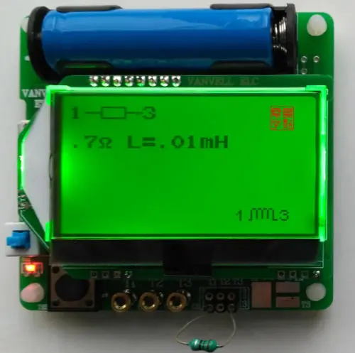 Испытательный транзистор M328 измеритель емкости LCR MOSFET ESR с испытательным