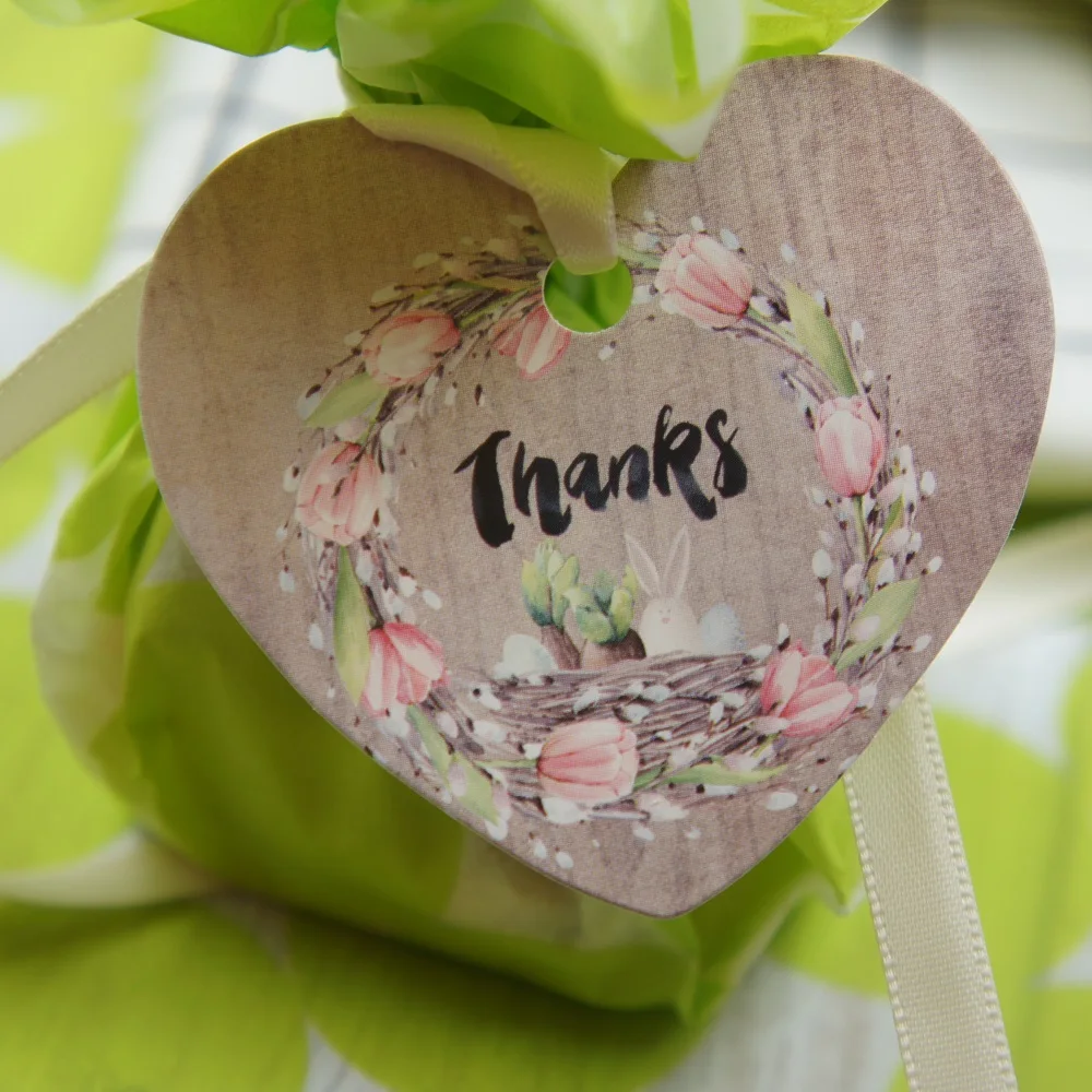 

thanks 95pcs a rabbit in a nest design paper labels packaging decoration tags Scrapbooking Craft Paper DIY Decoration