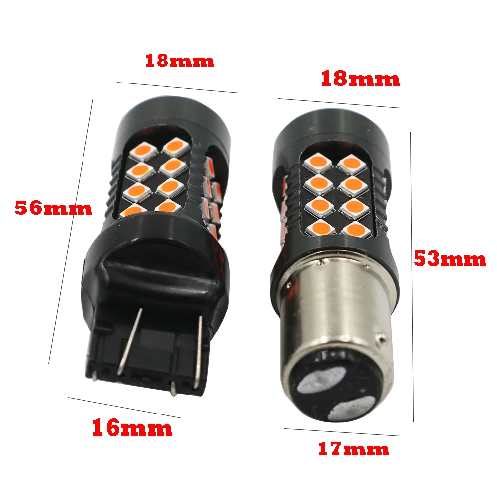 YSY 2 шт. Светодиодные Автомобильные 1157 bay15d 508 T20 7443 w21/5 Вт 3030 36smd красный DRL задний