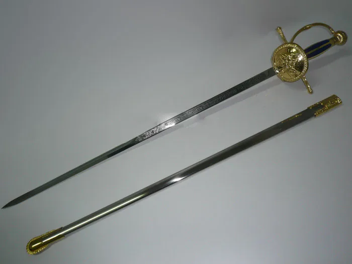 S0114 испанский Дон Кихот рапир Мушкетер фехтование меч шар Золотая версия