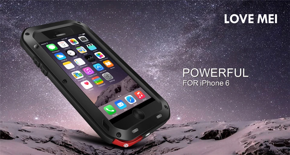 Оригинальный мощный чехол Love Mei для Apple iPhone 6 водонепроницаемый ударопрочный