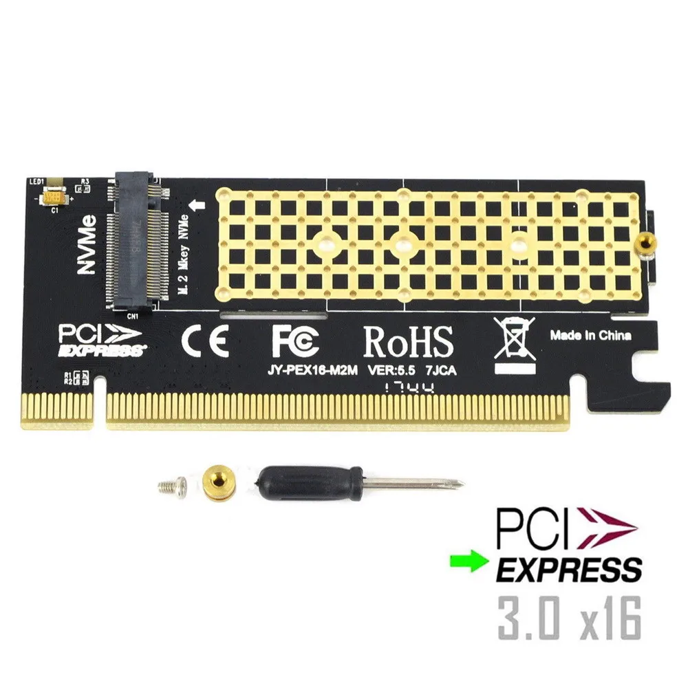 Zeadow M.2 NVMe SSD NGFF к PCIE 3 0 X16 X4 адаптер M Key интерфейс Плата расширения полная скорость