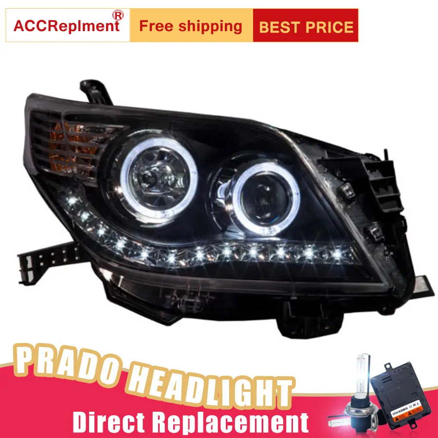 2 шт. светодиодный ные фары для Toyota New prado 2010-2013 Автомобильные ангельские глазки