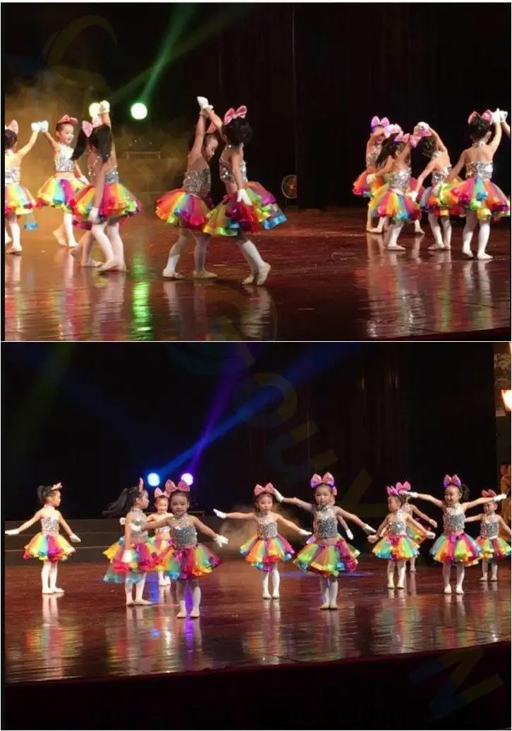 Детская одежда костюмы юбка пачка детская мини принцессы танцевальные радужные