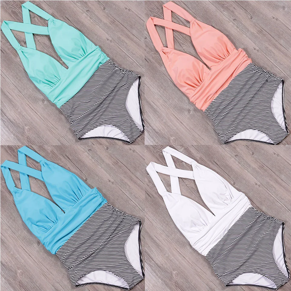 Цельный купальник TCBSG женский новинка 2019 боди женские винтажные купальные