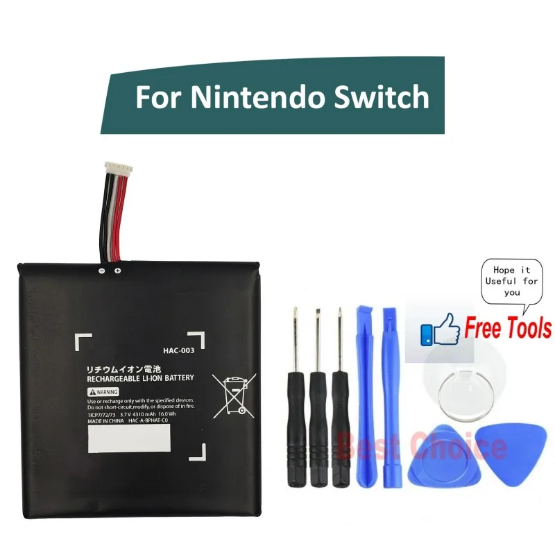 Для консоли Nintendo Switch аккумуляторная батарея HAC-003 4310 мАч 16Wh 1ICP7/72/73 + Бесплатные