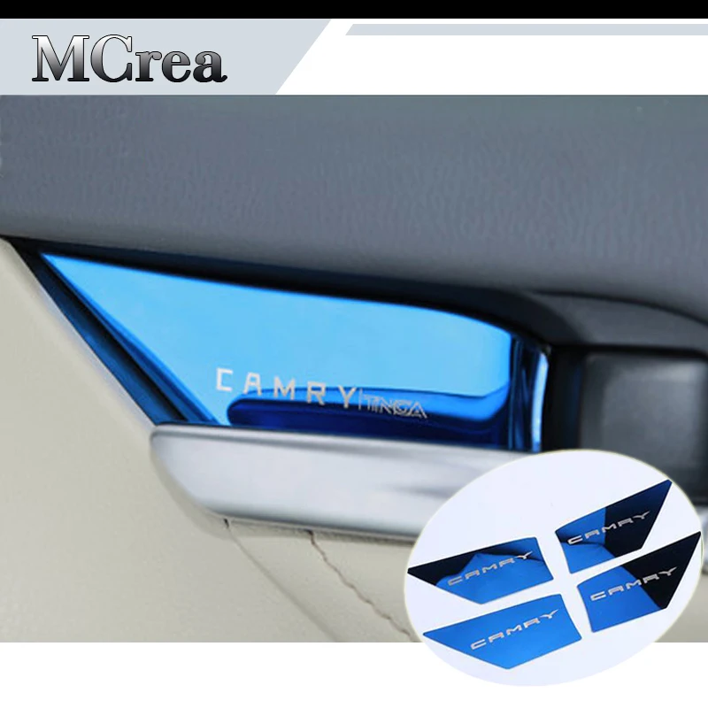MCrea 4 шт. автомобильный Стайлинг для Toyota Camry XV70 2017 2018 внутренняя дверная ручка чаша