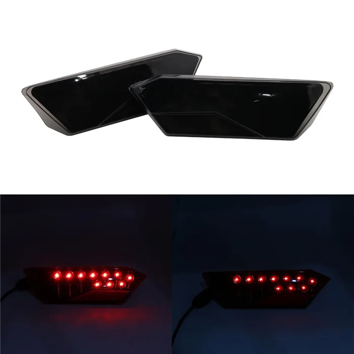 Черный Для- POLARIS RZR 1000 XP красный задний фонарь фара тормоза для 14-15 Polaris RZR 900 XP 1000 - Цвет: Черный