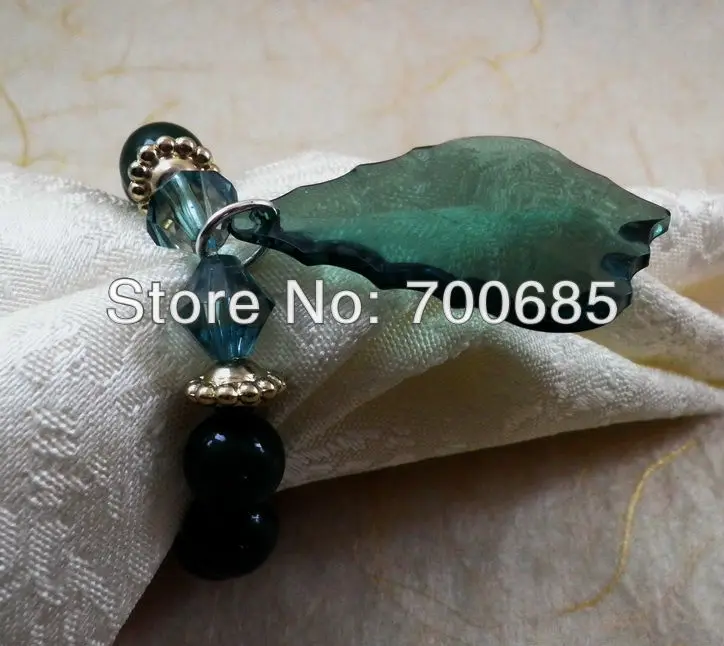 

napkin rings green crystal ,napkin holder