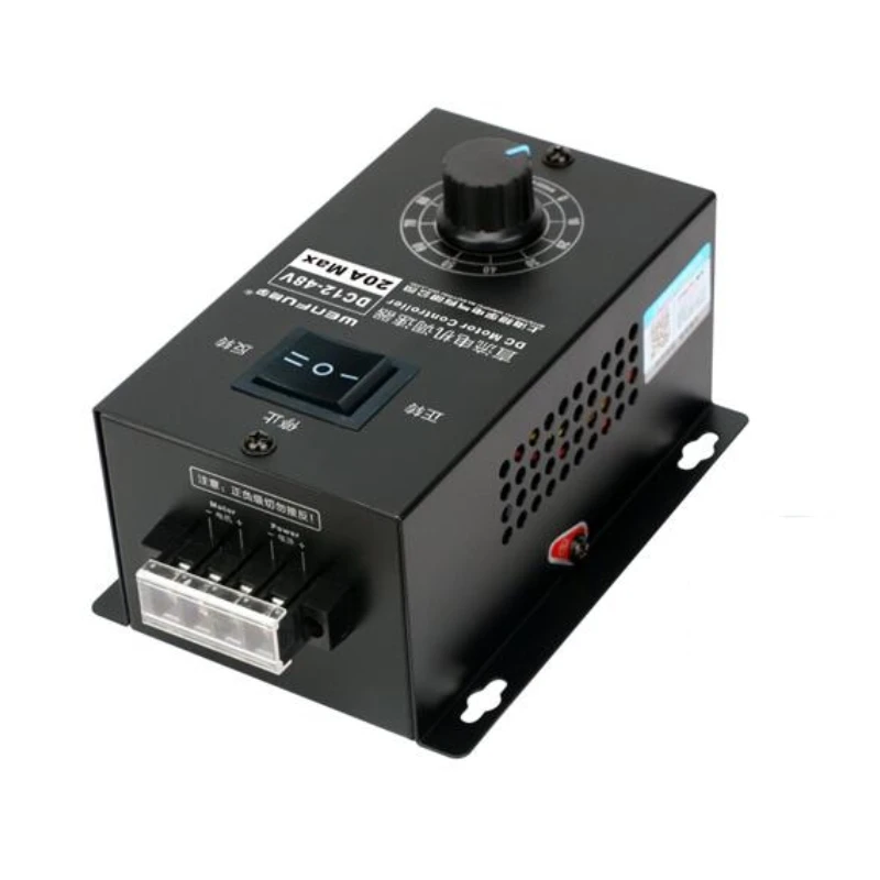 Цифровой дисплей 0~ Регулируемый DC 12-48V 20A контроллер скорости двигателя постоянного тока ШИМ-Регулятор 12V 24V 48V Реверсивный