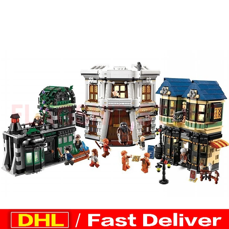 В наличии LP 16012 MOC наборы фильмов Diagon набор аллеи строительные блоки кирпичи