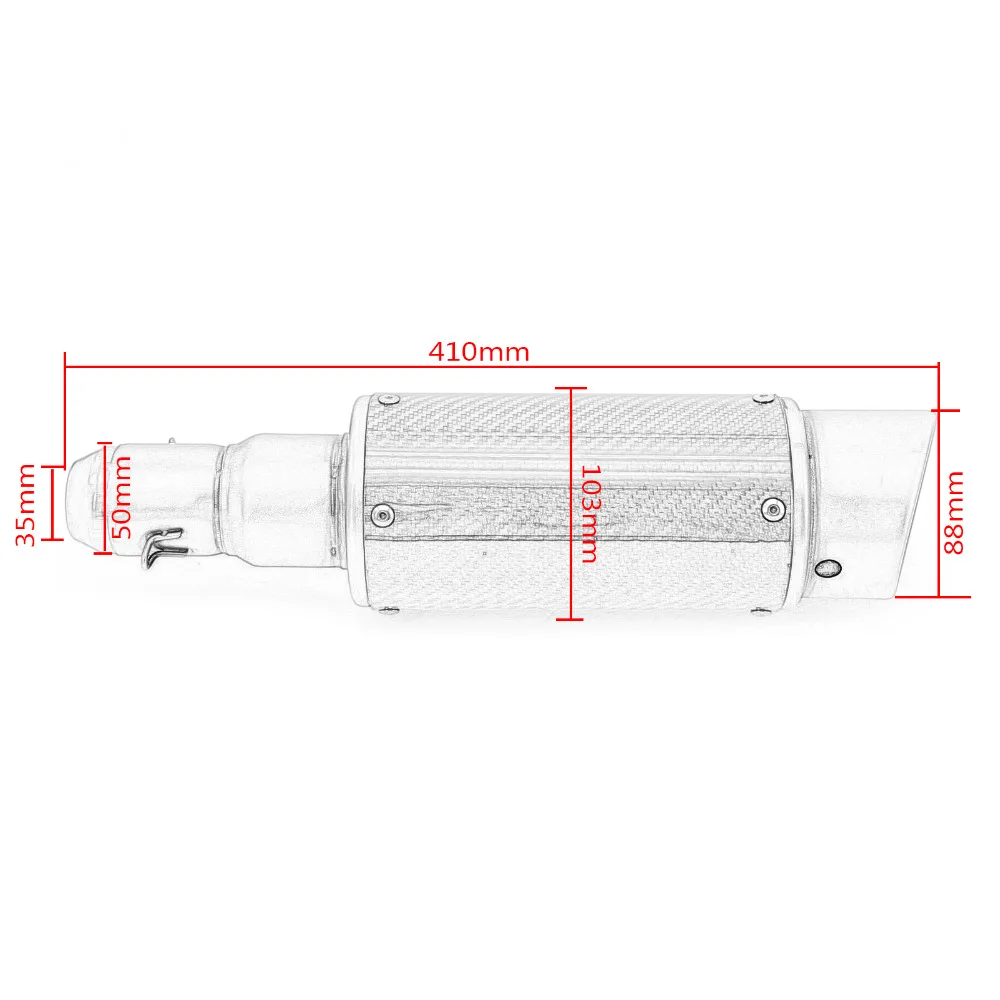 for 36-51MM Universal Motorcycle Exhaust Motorbike Pipes Bike Muffler For Aprilia SHIVER/GT 07-13 DORSODURO 750 08-13 | Автомобили и