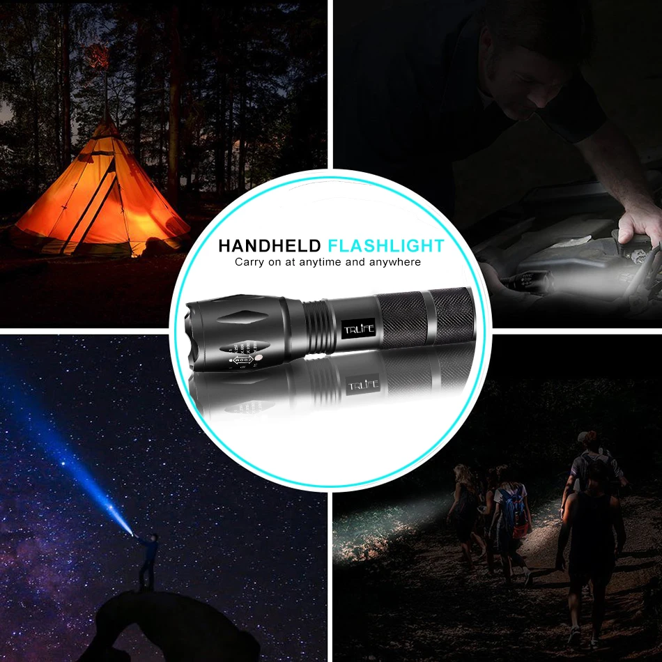 USB Перезаряжаемый светодиодный фонарик тактический фонарь T6 L2 V6 18650 с 5 режимами