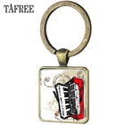 Музыкальный брелок TAFREE, музыкальная нота, квадратный, искусственный, аккордеон, Музыкальный Брелок с фото на заказ, брелок для ключей с изображением танцора, ювелирный брелок AC03