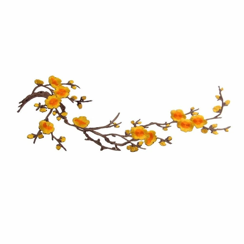 Новое поступление 1 шт. азиатские Цветочные вышитые аппликации с помощью утюга