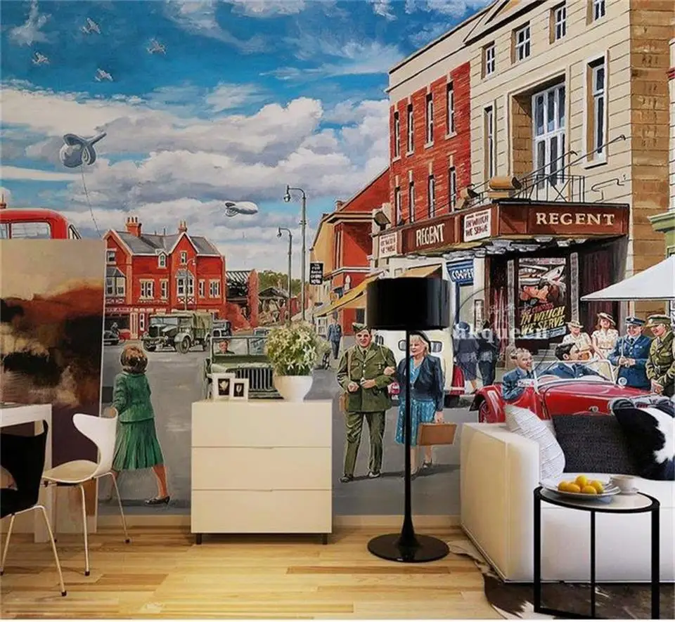 Фотообои на заказ нетканые настенные 3D обои для гостиной телевизора дивана