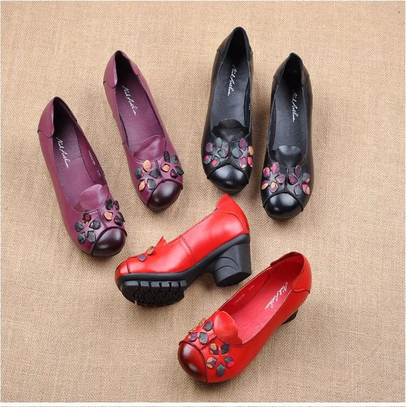 RUSHIMAN Women Genuine Leather Flat Shoes Woman Loafers New Fashion Casual Single Non-slip Dance | Обувь