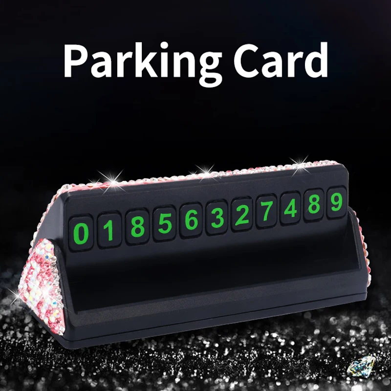Роскошный Алмаз Кристалл Временная парковочная карта горный хрусталь с