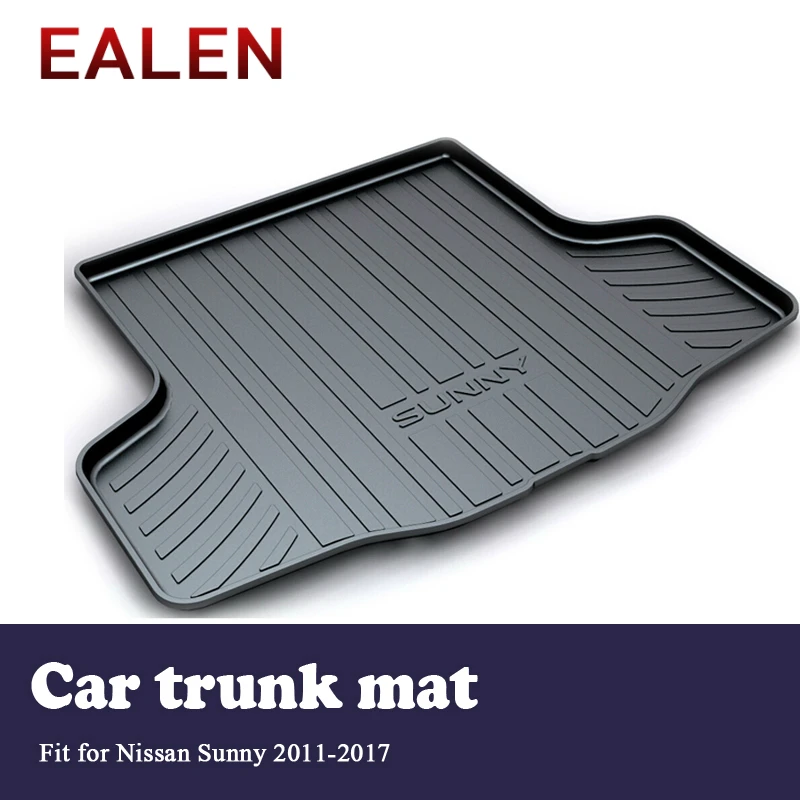 EALEN For Nissan Sunny N17 2011 2012 2013 2014 2015 2016 2017 Boot Liner Anti-slip mat Accessories 1Set Car Cargo rear trunk mat
