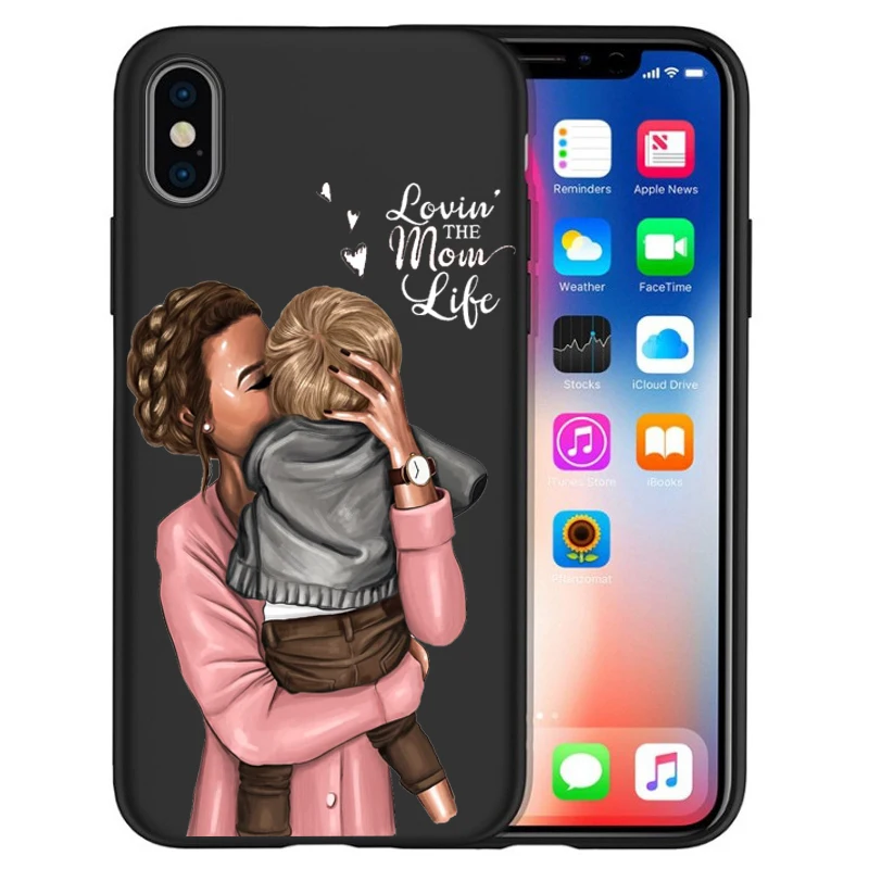 Чехол для iPhone X, модный, супер мама, девочка, для Iphone 5, 5S, 6, 6 S, 7, 8 Plus, X, XS, Max, XR, мягкий силиконовый чехол, Etui