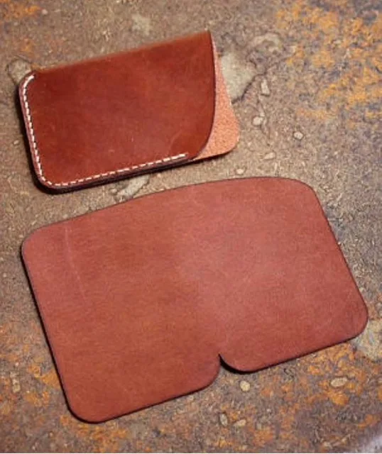 2019 японское стальное лезвие деревянная сумка для карт кошелек кожаный ручной