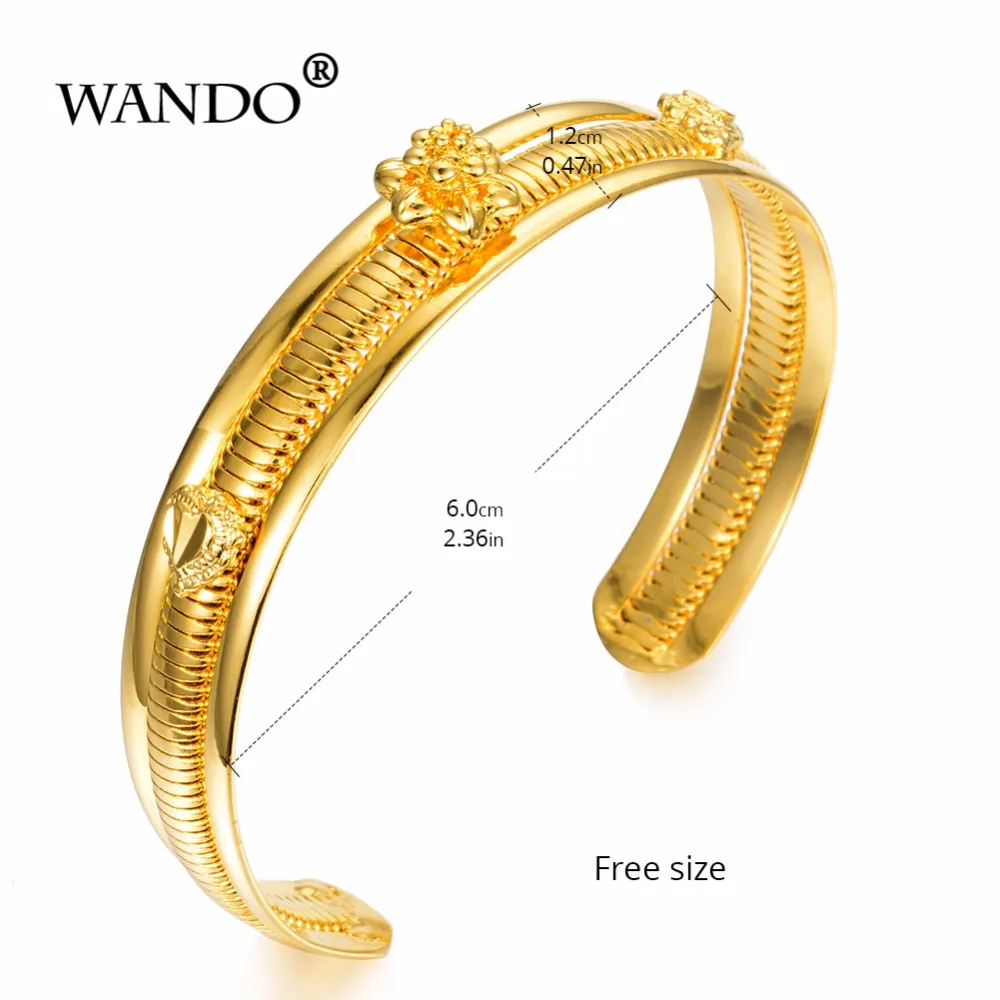 WANDO African Jewelry Golden Dubai Bracelet Thread Ethiopian b50 | Украшения и аксессуары