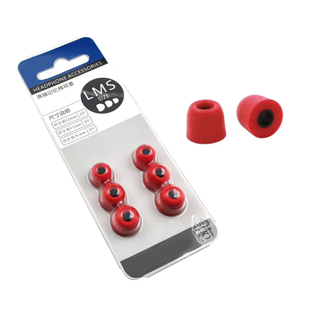 3 пары (6 шт.) шумоизолирующие насадки для ушей из пены с эффектом памяти 9 мм 11 12