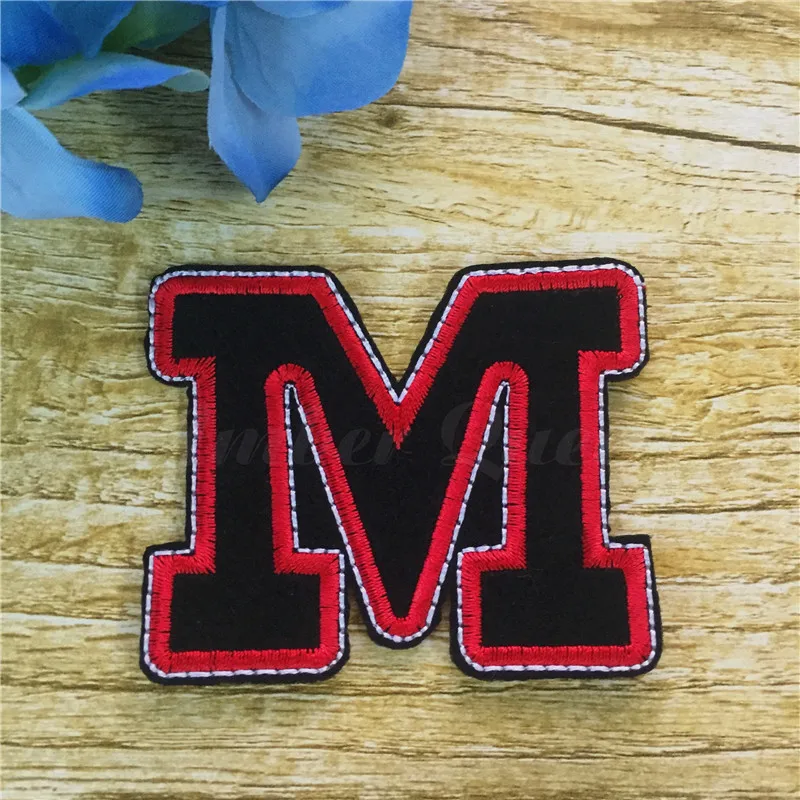 Горячее железо 10 шт буквы м вышитые ткани патч мотив аппликация одежды вышивка