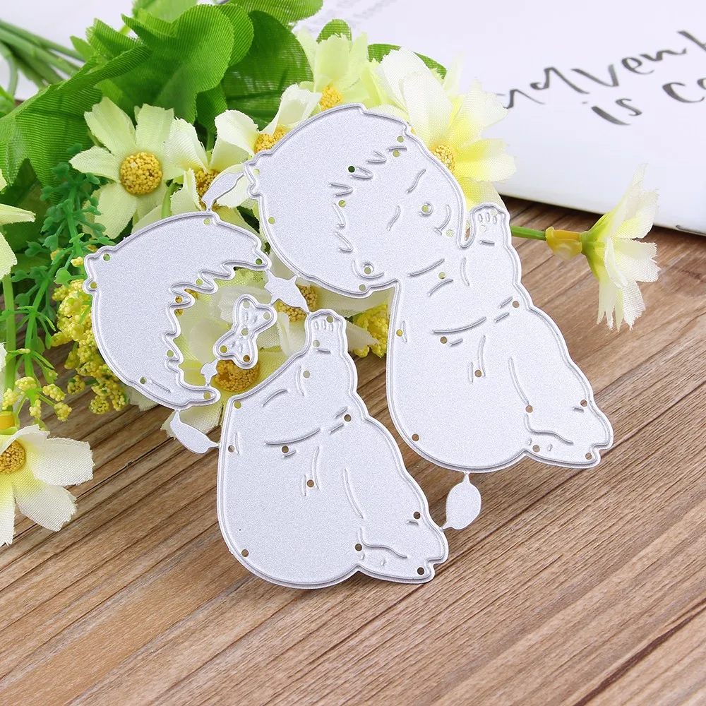 Рождественские штампы спящие детские металлические трафареты Fustelle DIY