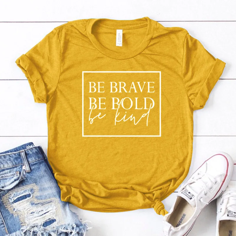 Женские футболки с круглым вырезом Be Brave Bold модные | Женская одежда