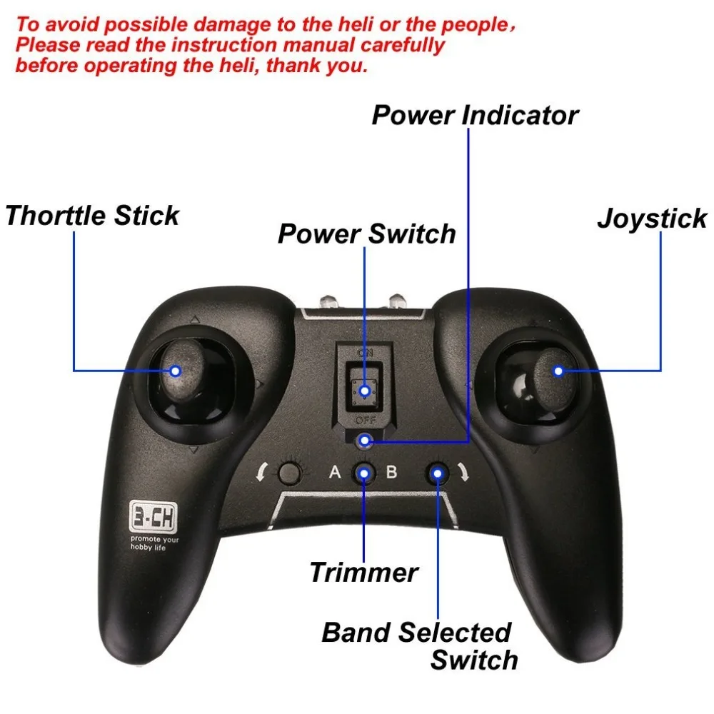 

ATTOP YD-218 3 Channel Infrared Remote Control Helicopter with Built-in Gyro Mini RC Helicopter Smoothly Hovering Performance