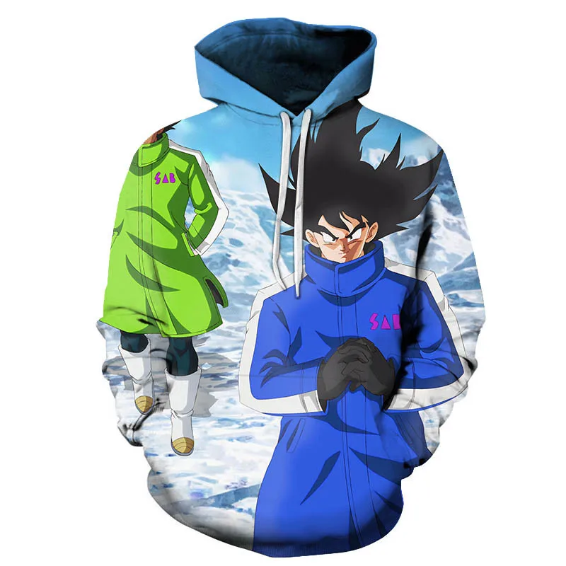 Новые nime толстовки Dragon Ball Z толстовки с капюшоном и карманами Goku 3D цифровая печать для мужчин и женщин с длинным рукавом новая Толстовка S-6XL