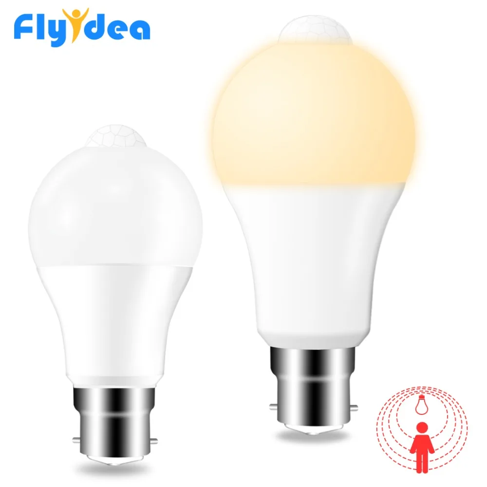 B22 Dusk to Dawn лампочка IP42 12W 18W AC 110V 220V LED PIR сенсор лампа датчик движения для домашнего