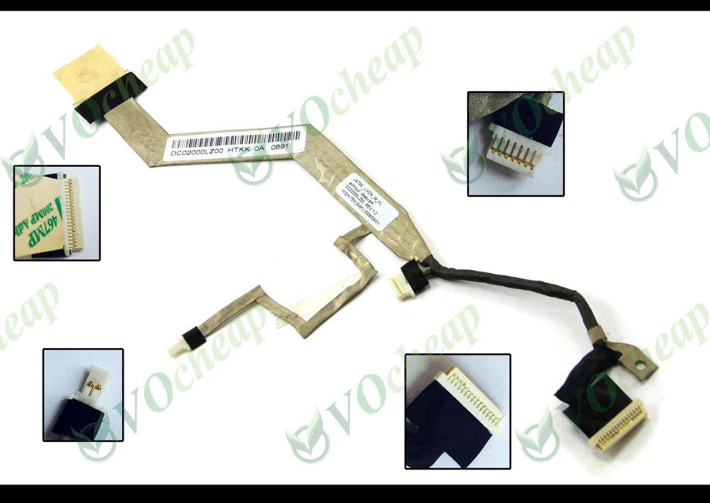 Оригинальный Новый ЖК гибкий кабель для HP EliteBook 2530p Series шлейф LCD Vedio cable (12 &quot)