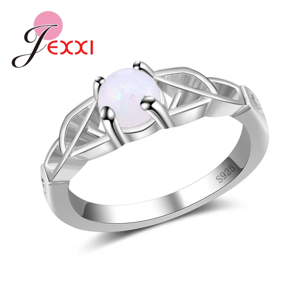 

High Quality Women Anniversary Engagement Wedding Opal Rings 925 Sterling Silver Best Summer Finger Jewelry High Quality