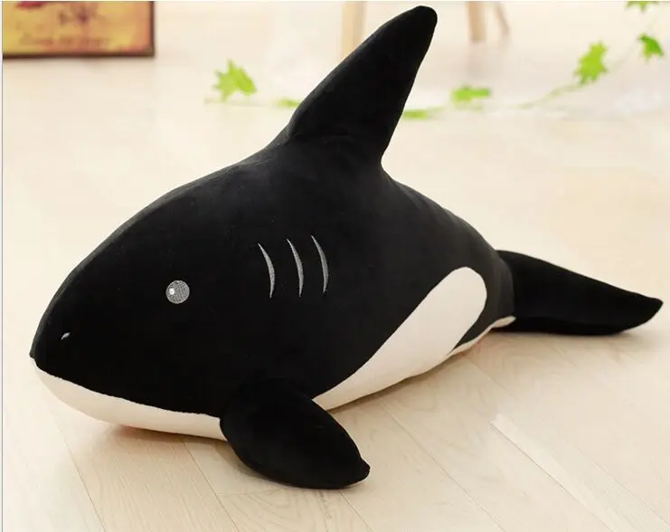 

small cute plush soft shark toy black shark pillow doll gift about 60cm 2582