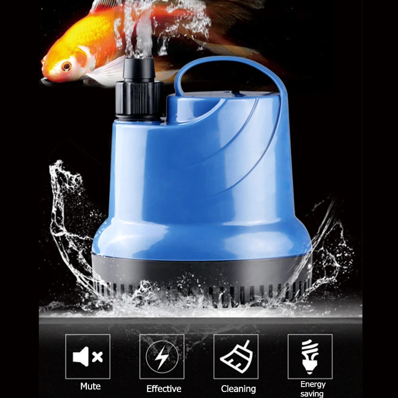 Погружной водяной насос с высоким подъемником бесшумный фильтр 15/20/40/55/80 Вт для