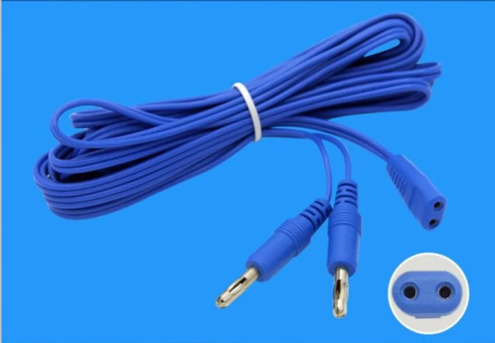 Одноразовый электрический нож двойной электрокоагуляции с двумя банановыми разъемами 4.0 для отверстий, кабель для зажима АГА с коагуляцией 2.0 на.