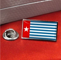 low price custom west papua flag lapel pin badge tie pin custom made metal country flag lapel pin