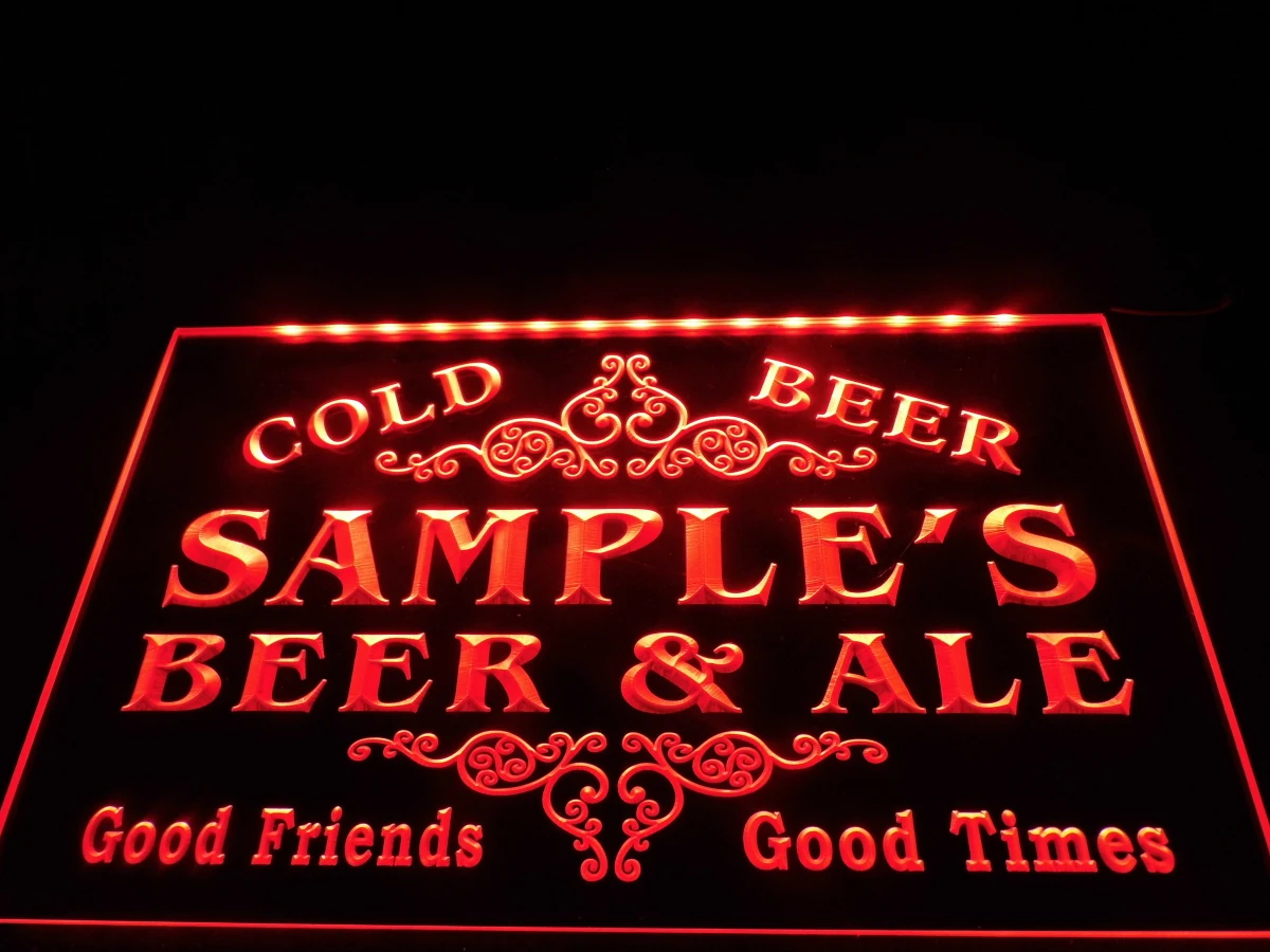 DZ049- Name Personalized Custom Beer &amp Ale Vintage Bar Cold LED Neon Light Sign hang sign home decor crafts | Дом и сад