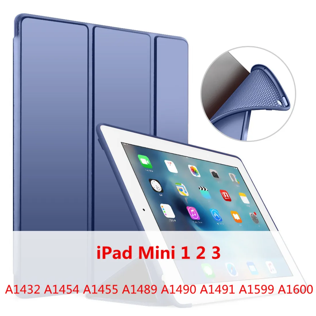 Mini 1 2 3-DB Мягкий чехол для iPad воздуха смарт-чехол для iPad 9," Wake-сон Funda для iPad Air 2, 3, 4, тонкий кожаный Капа для iPad Mini 1 2 3 4 5 - Цвет: Mini 1 2 3-DB