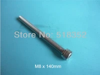 m8 x 140mm double sheng 304 stainless steel screw with cylinder head inner hexagon for edm wire cutting machine accessaries