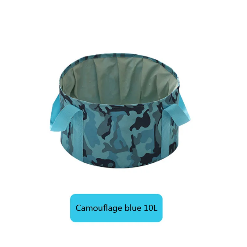 camouflage color Портативный Открытый Путешествия складной кемпинг умывальник ведро чаша раковина мойка мешок ведро воды 10L - Цвет: camouflage color