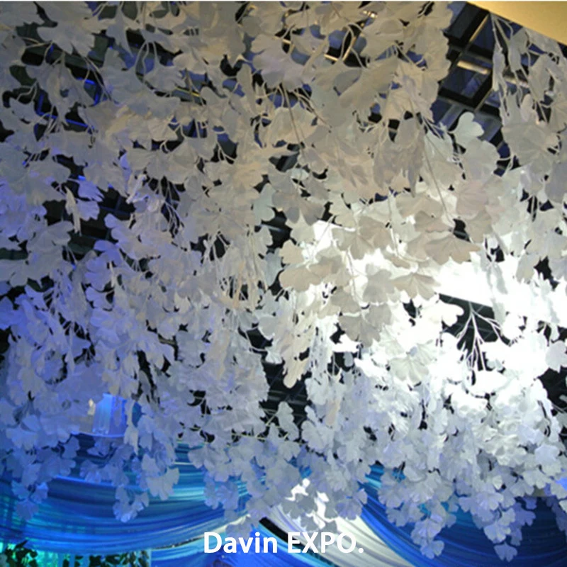Silk Flower Artificial plant Ginkgo biloba leaves For christmas Home Garden Hotel Wedding props stage background Decoration | Дом и сад