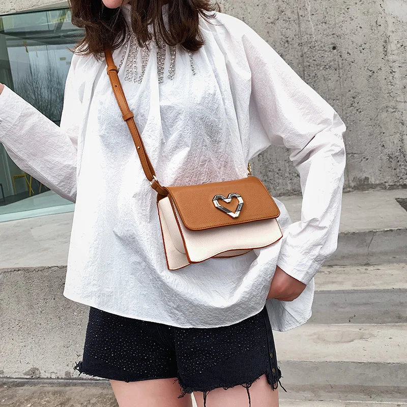 

CASMOR Heart Women Handbag Famous Brand Fashion Crossbody Shoulder Bags Designer Luxury Pu Leather Female Messenger Bag