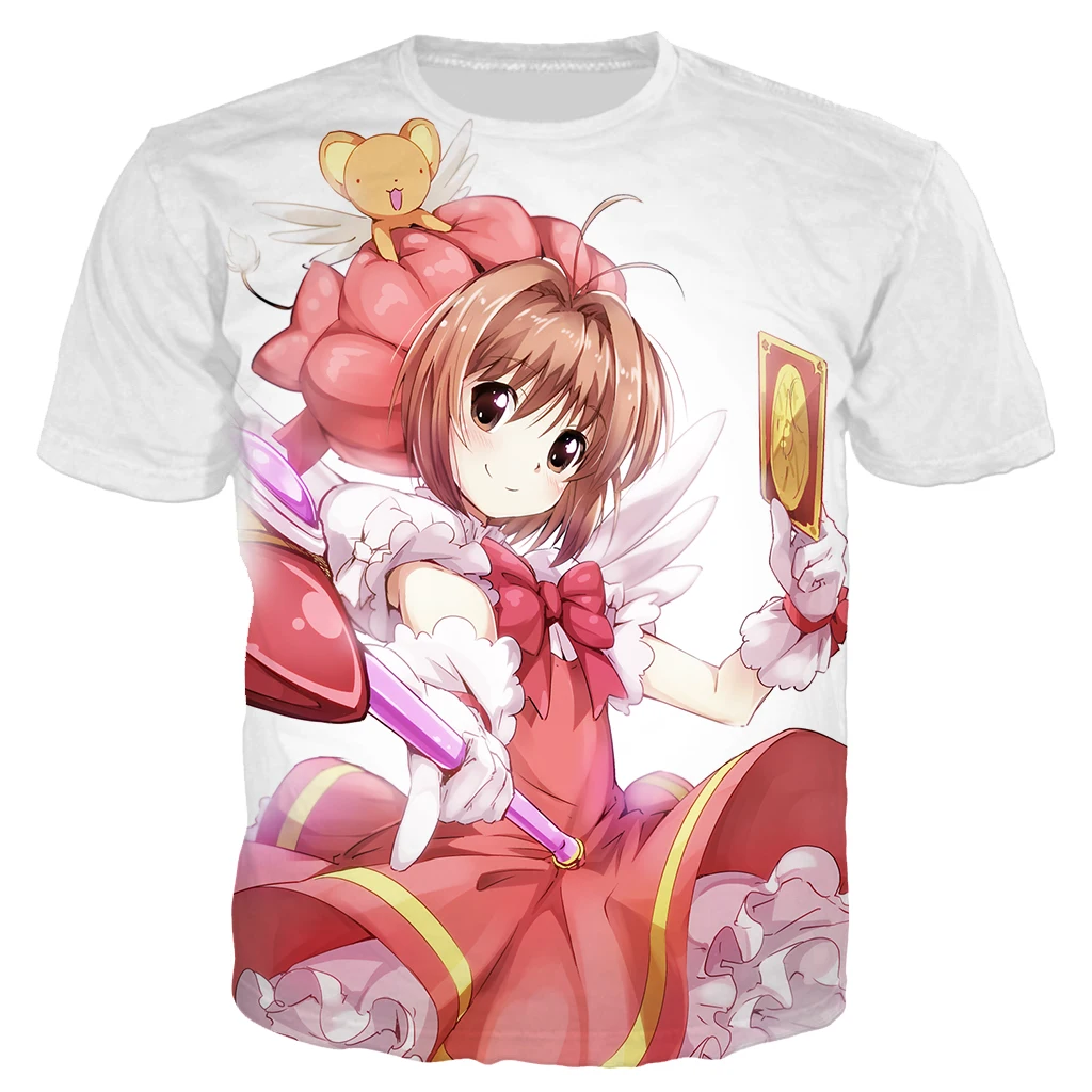 Аниме Sakura Card Captor Футболка мужская одежда 3D принт аниме девушка Harajuku стиль