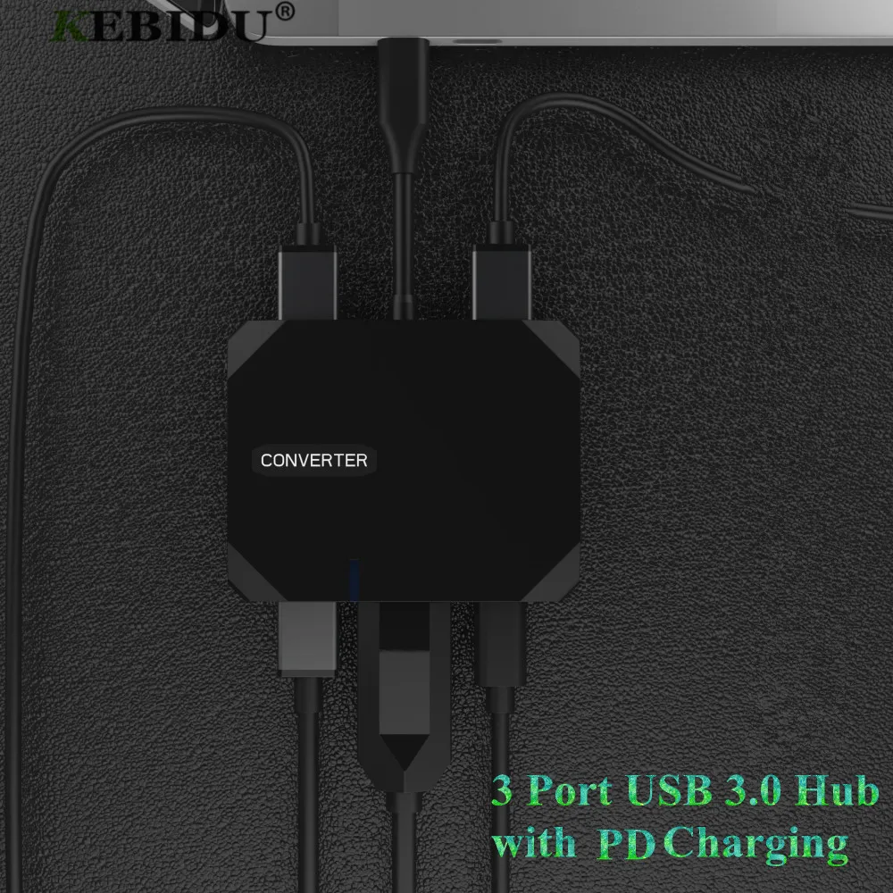 KEBIDU usb хаб Type c для 3 портов USB 0 HUB 4K * 2K папа мама адаптер зеркального экрана