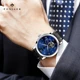 PONIGER Men Business 50M Waterproof Fashion Hollow Out Sperate Second Dial Automatic Self-wind Mechanical Wrist Watches -Leather Other Image